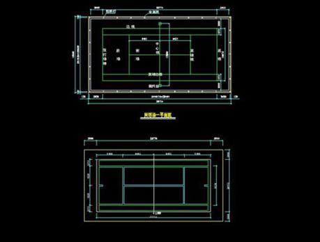Tennis court 2 Autocad Blocks